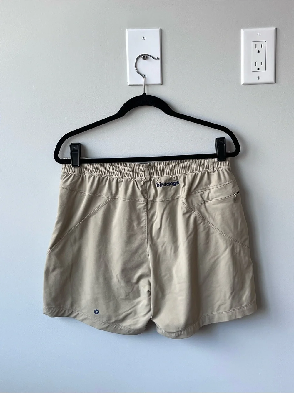 Birddogs Men XL Regular Beige Classic Original Zip Pocket Lined Twill Short 6.5”